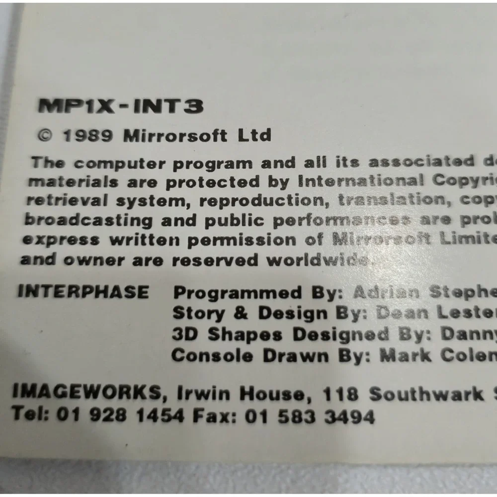 Mirrorsoft original instruction